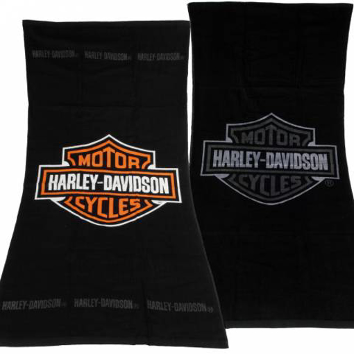 Obrázek z Osuška ručník Harley Davidson černo šedá 