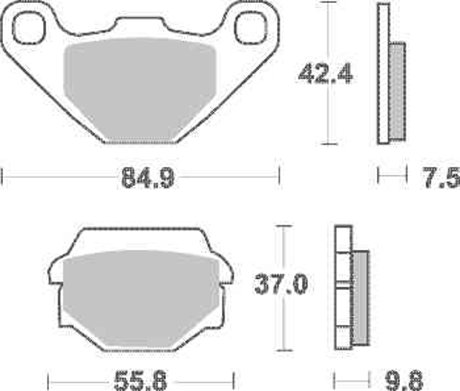 Obrázek z SBS Brzdové destičky 586LS 