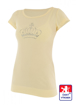 Obrázek z Dámské prodloužené designové tričko Crown světle žluté - bavlna 