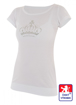 Obrázek z Dámské prodloužené designové tričko Crown bílé - bavlna 