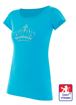 Obrázek z Dámské prodloužené designové tričko Crown azurově modré - bambus 