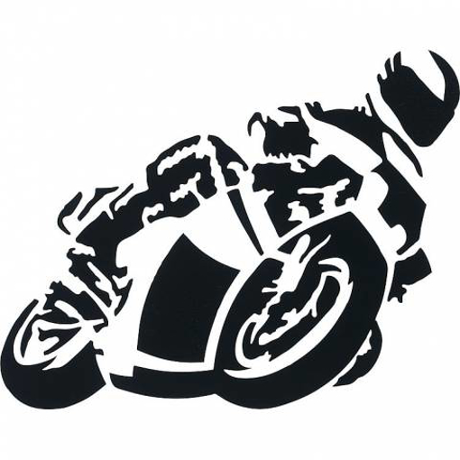 Obrázek z Samolepka motorkář pro označení vozidla černá 