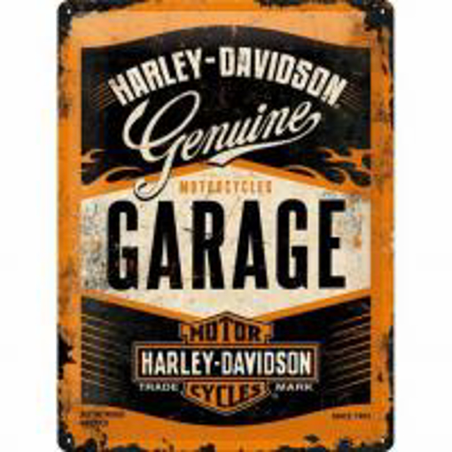 Obrázek z Plechová cedule Harley Davidson garage 